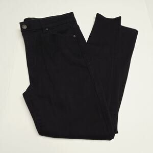 Lularoe Skinny Fit Jeans Size 30 Stretch Denim Solid Black Slimming Womens